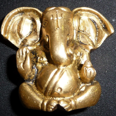 Petite statuette APPU GANESH 5 cm environ - Laiton - artisanat indien 